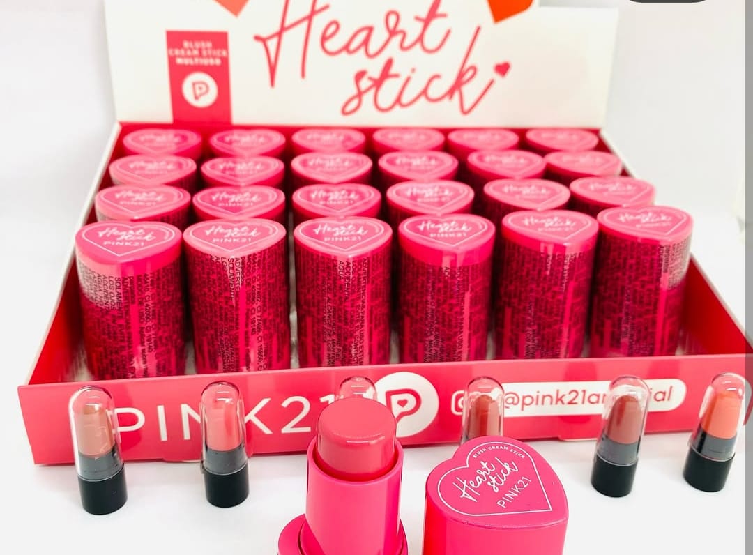BLUSH HEART STICK CREMOSO PINK21